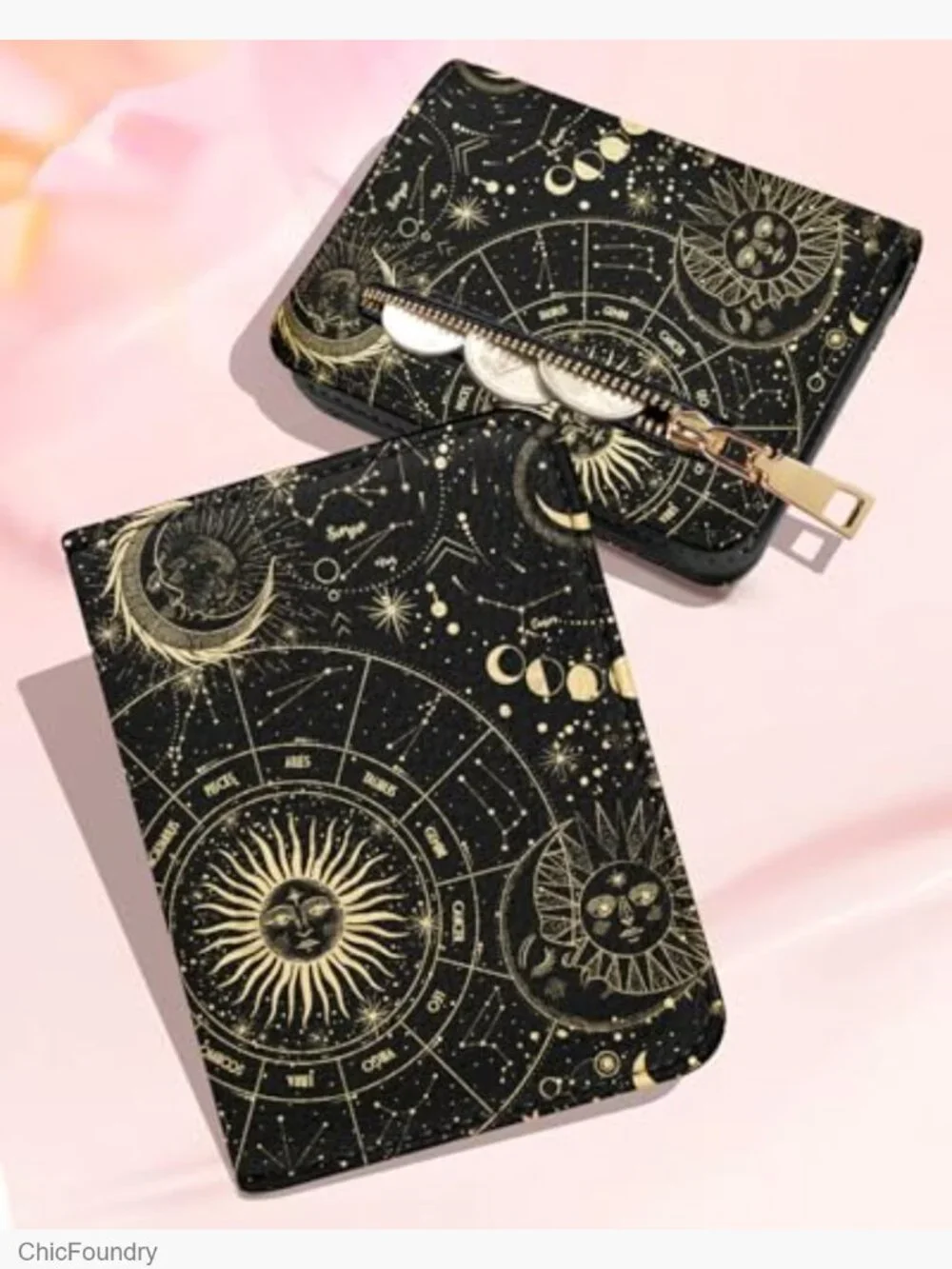 RFID Accordion Card Holder Wallet for Women Large Capacity Zip Around
